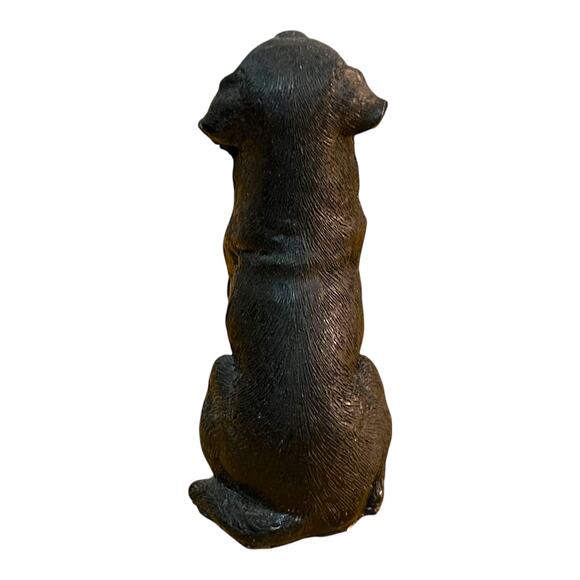 Vintage Black Labrador Resin Hand Painted Sweet Face Figurine “ - Picture 3 of 7